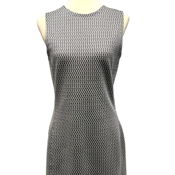 Theory Gray Print Professional Career A-Line Dress Size 10 - Picture 2 of 10
